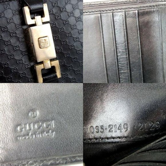 GUCCI Black Micro G Print Jackie Style Wallet - Picture 10 of 10